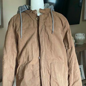 American Eagle Mens Fleece Hooded Workwear Jacket